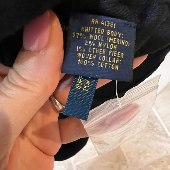 POLO RALPH LAUREN BLACK DRESS W/ REMOVABLE WHITE COLLAR SHIFT DRESS MEDIUM NWT - Picture 6 of 7